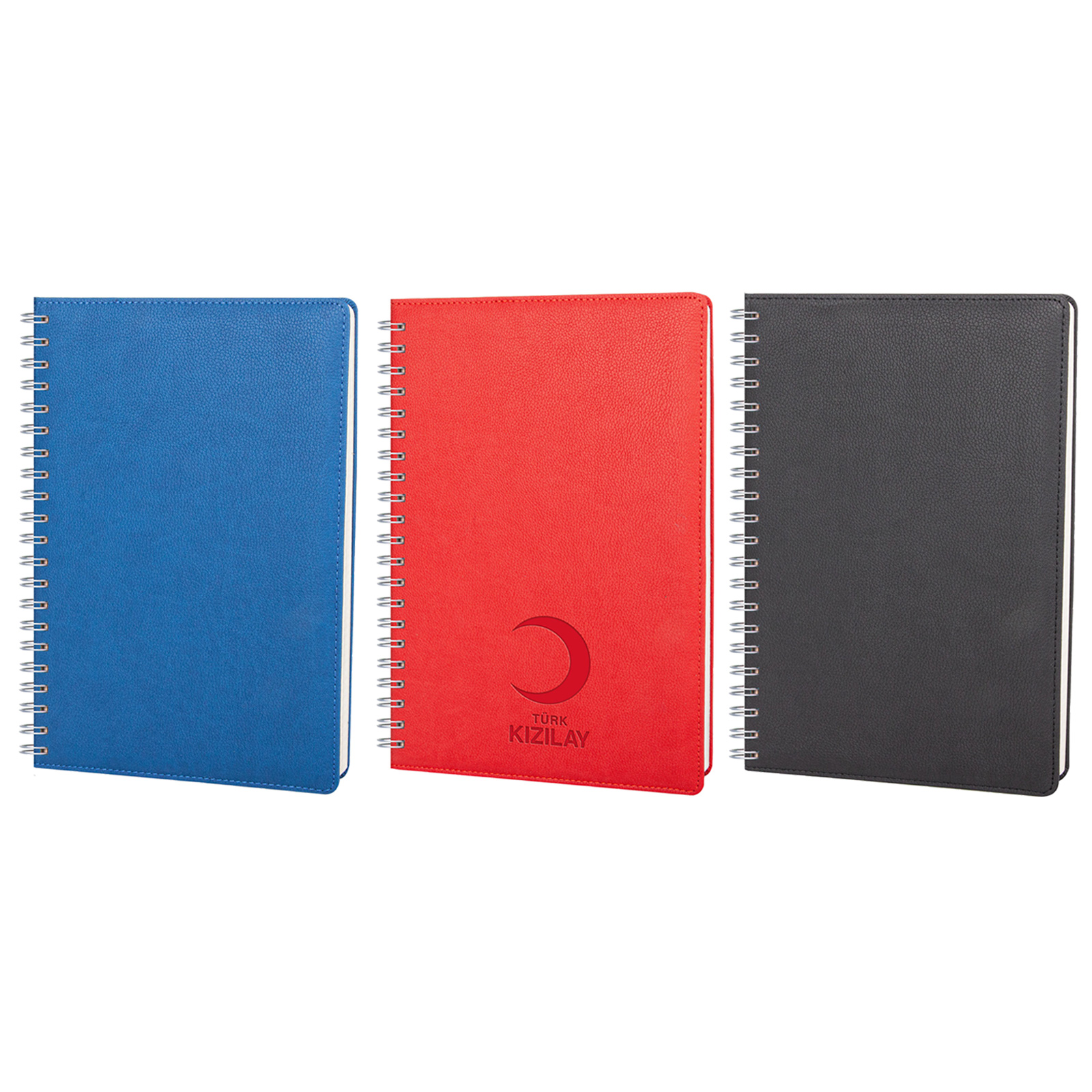 PLEVNE KIRMIZI KARELİ TARİHSİZ SPİRALLİ DEFTER (20x28 CM)