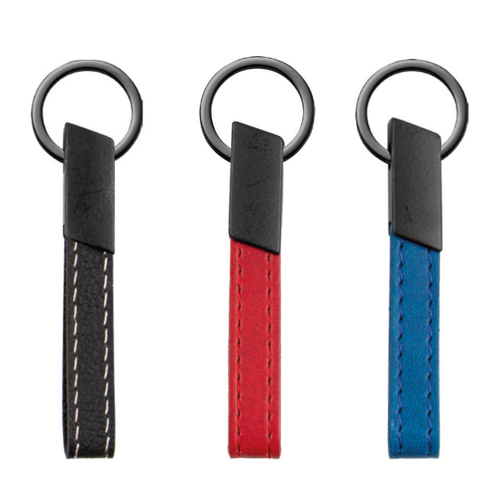 MAÇKA SİYAH METAL-DERİ ANAHTARLIK