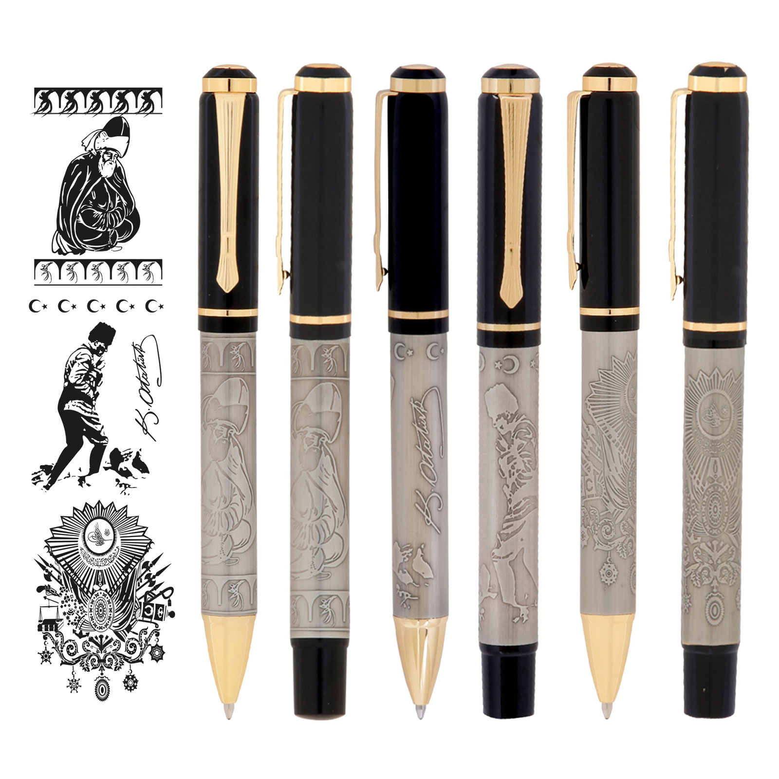 SİLOPİ MEVLANA KABARTMALI İKİLİ KALEM SETİ