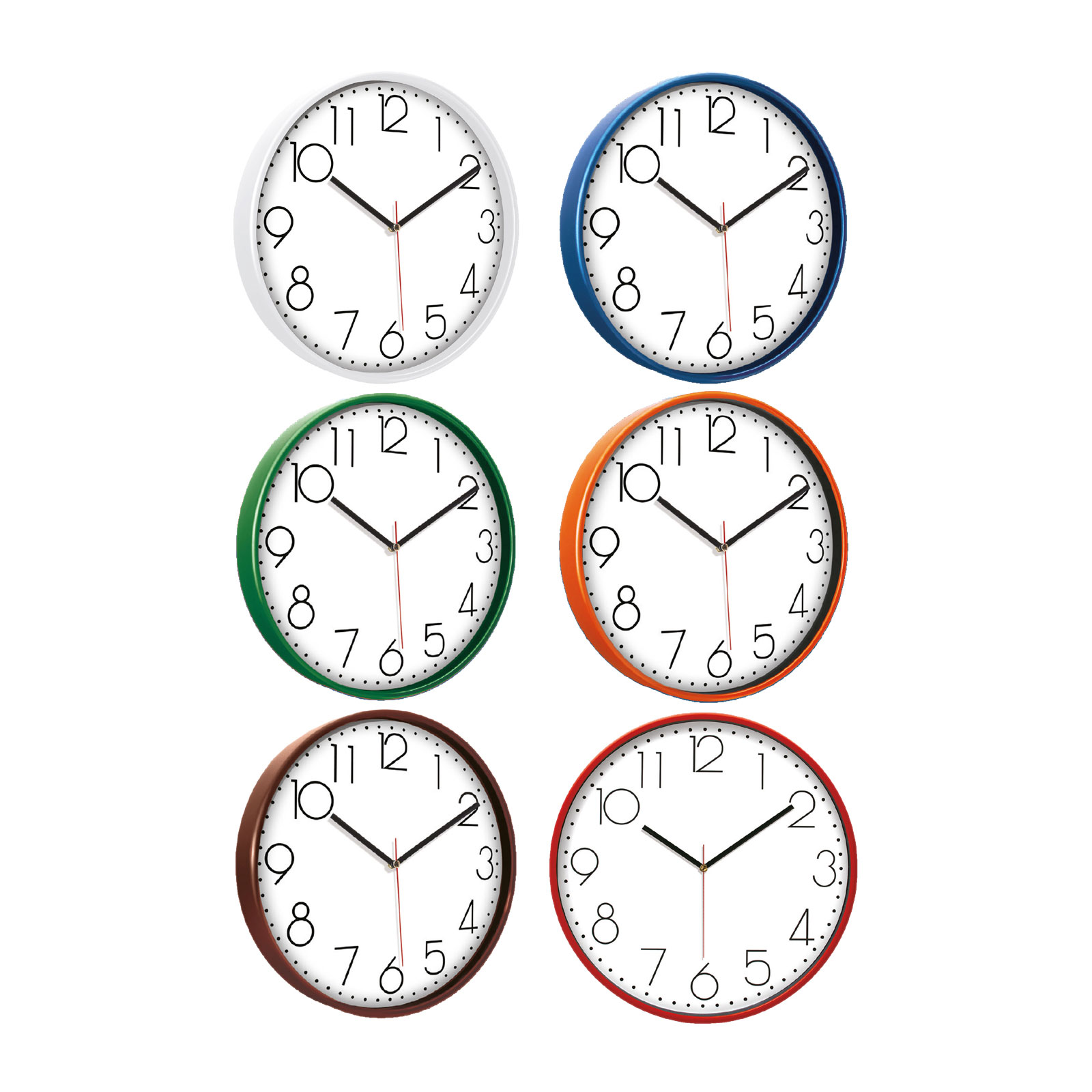 PAN164 YEŞİL PLASTİK ÇERÇEVE DUVAR SAATİ (380 MM)