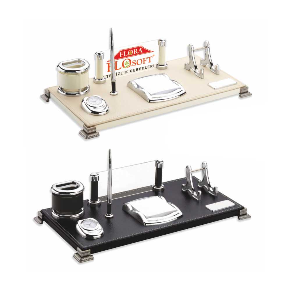 LEFKOŞA BEJ DERİ MASA SETİ