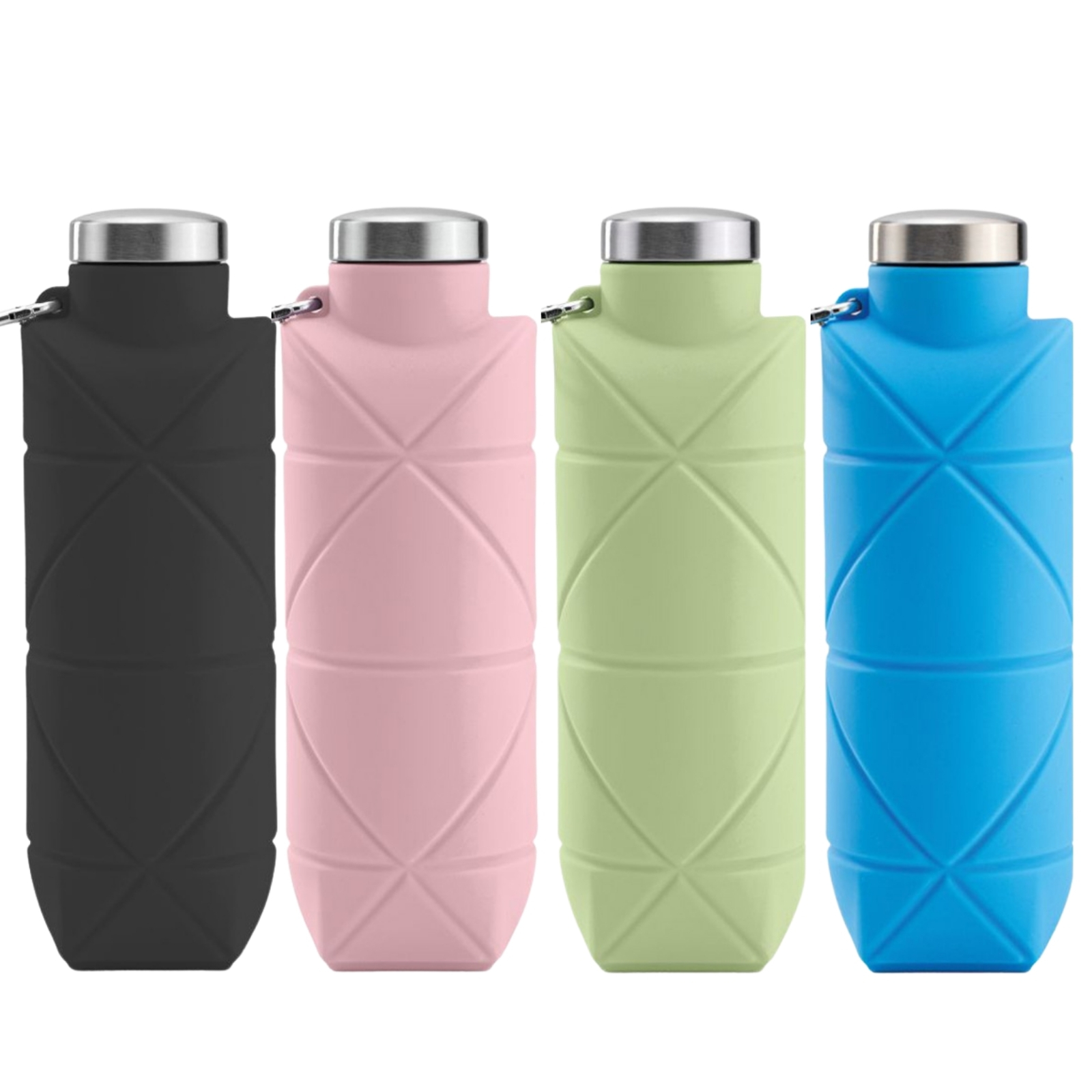 AYDENİZ YEŞİL 700 ML KATLANABİLİR SİLİKON MATARA