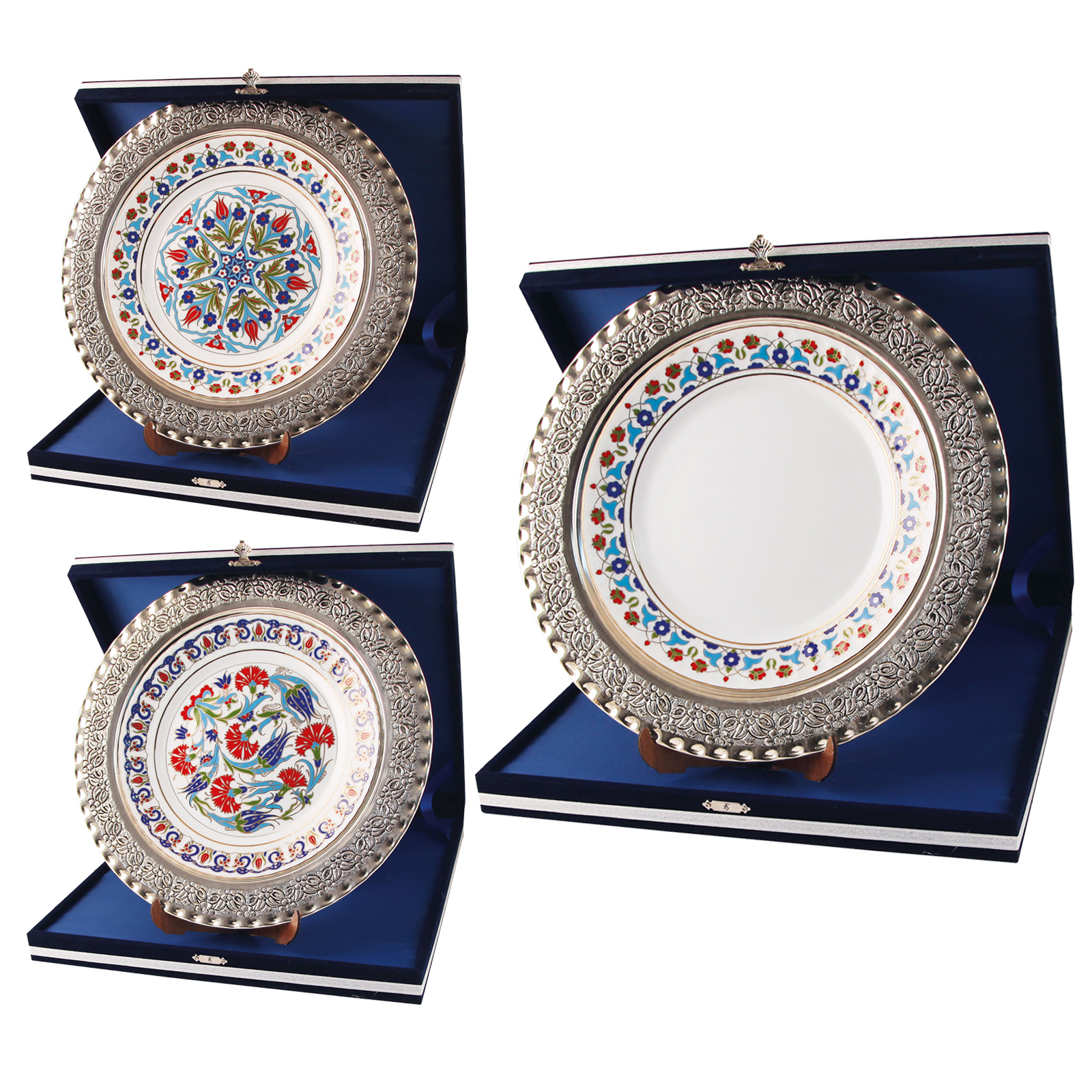 GPT-03 GÜMÜŞ İŞLEMELİ PLAKET TABAK