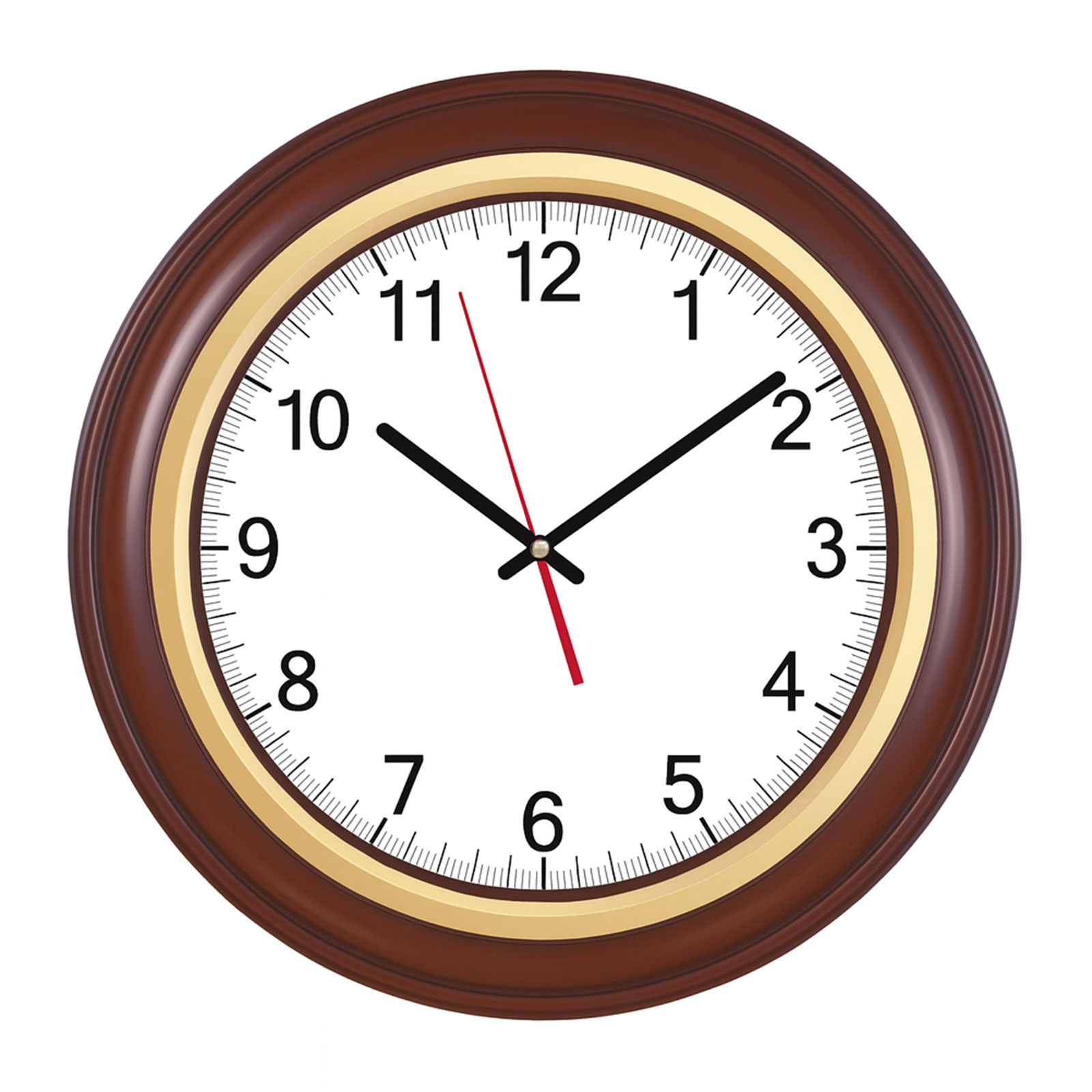 BENDİS509 SİYAH-ALTIN AHŞAP BRİSTOL KADRAN DUVAR SAATİ (400 MM)